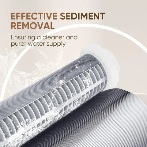 40 Micron Whole House Spin Down Sediment Filter With Scraper, Reusable Flushable Pre Filtration For City Water, Brass Body, BPA Free