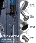Heavy Duty SDS Plus Ground Rod Driver Bit Built From Tough Forged Steel For 5/8 And 3/4 Inch Rods with heat-treated handle.