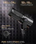 Dual Interface USB XLR Podcast Microphone with Desktop Stand Built Mute Button and Volume Knob Studio Metal Build