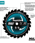 Heavy-Duty Framing Circular Saw Blade, 7-1/4 Inch, 24 Tooth Carbide Tipped, Ultra-Thin Kerf For Less Tool Load, ATAFR Tips