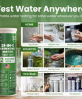 Portable Drinking Water Test Kit With 120 Strips for Tap and Well Water Testing, including Two Bacteria Checks.