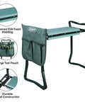 Folding Garden Kneeler Seat With Thick Foam Kneeling Pad Portable Garden Bench Stool Tools Pouch Steel Construction