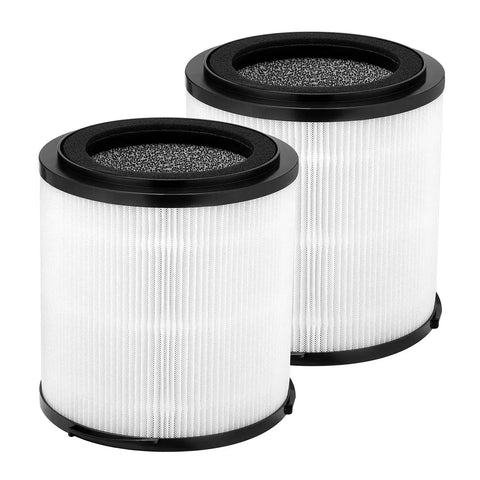 2-Pack True HEPA Replacement Filter for Large Room Air Purifier with Activated Carbon Fits 5 Speed SilverOnyx KJ150F C02