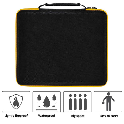 Front view of Heavy Duty Carry Case For DEWALT 20V Max XR Jig Saw DCS334B DCS335B Case Only, showing durable fabric and icons.