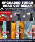 63 Amp Non Touch Pilot Arc Plasma Cutter With Drag Cut comparison of cutting thickness on metal samples