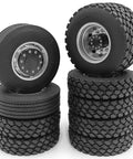 RC Car Repair Kit For One Fourteen Scale RC Tractor Truck And Trailer With Durable Wear Resistant Tires And Rims Set