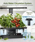 Hydroponic Growing System With Removable Water Tank 36W Dimmable Full Spectrum LED Grow Light 12 Pod Indoor Herb Garden