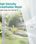 Peel And Stick Window Screen Repair Patch, Weather Resistant Mesh Tape showing high density breathable mesh, airflow feature.