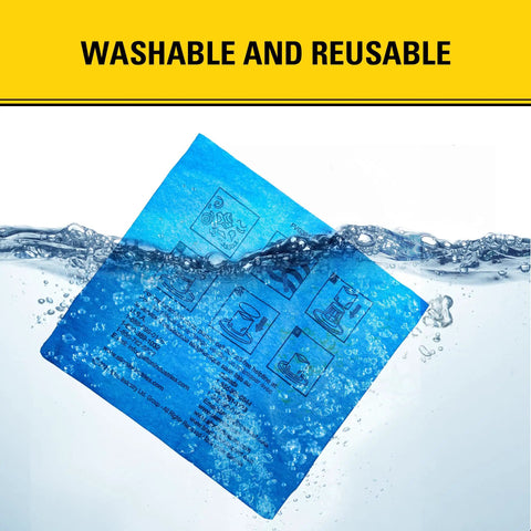 Blue Cloth Reusable Filter With Clamp Ring For 1 To 5 Gallon Wet Dry Vacuums, Easy Install And Cleanup, Works With Models Like SL18123P SL18128 SL18129 SL18130 SL18132 SL18133P, 9.84 By 9.84 Inch