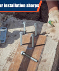 Person installing 40 Pack Half Inch By 4 Inch Galvanized Concrete Screws Large Diameter Anchors For Masonry Brick Or Block Mounting