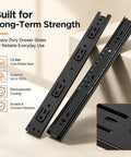 Two Pairs 18 Inch Soft Close Drawer Slides Full Extension Cabinet Guide Glides 45mm Width 100 LB Capacity Side Mount Rails