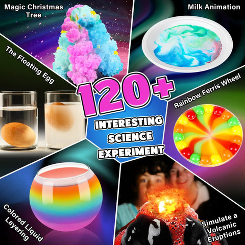 Science Kit For Kids With 120 Hands On Experiments And Scientist Costume Role Play STEM Educational Toy Set For Boys And Girls