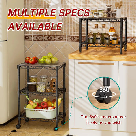 Heavy Duty Three Tier Adjustable Metal Wire Shelving Rack Rust Resistant Coating Steady Spider Web Base Stand Organizer Built Different To Stack Your Gear And Stay Organized