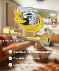 Heavy Duty Humidifier Solenoid Replacement Water Valve A2012-S118 brass valve with yellow wires and stainless steel bracket for Aprilaire