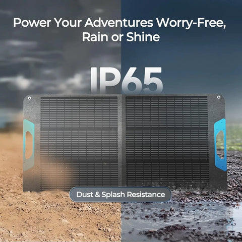 Portable 100 Watt Solar Panel With Kickstands For Camping And Off Grid Power Stations 25 Percent Efficient N Type Cell Tech