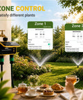 Solar Powered Smart Sprinkler Timer With WiFi For Garden Hose Dope Two Zone Irrigation System With Rain Sensor and Manual Mode