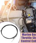 Universal Marine Boat Throttle Shift Control Cable 16 Feet 500cm 33C 3300 with fastening head, shown with outboard engine