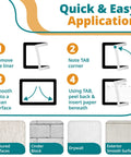 Installation guide for 8.5 By 11 Inch Peel And Stick Adhesive Wall Frames Pack Of 5 In Blue on various surfaces
