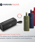 ROKR 600 Portable Bluetooth Speaker With Six Hour Playtime And IP67 Water Resistant For Home And Outdoors Compatible With iPhone Black Great For Travel And Outdoor Adventures With Rich Bass And Easy Pairing. Black speaker with broadcast function
