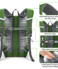 20L Lightweight Hiking Backpack Waterproof Daypack For Camping Ergonomic Breathable Back Panel With Balanced Load
