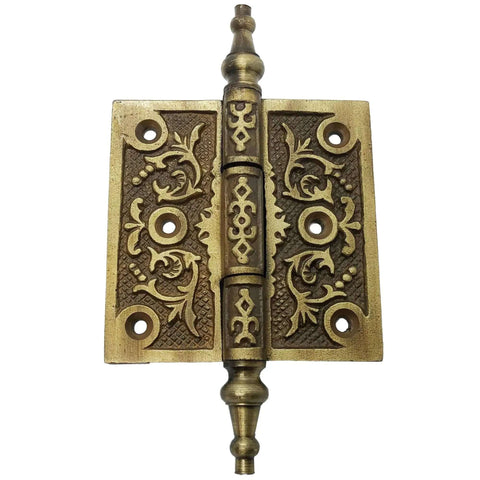 6 Inch Antique Style Iron Hinge Heavy Duty Dope Old World Brass Finish