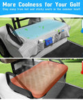 Cooling Butter Soft Ice Silk Golf Cart Seat Cover With Four Pockets Universal Fit For EZGO Yamaha Club Car on golf cart seat.