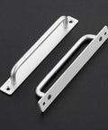 8 Pack Barn Door Handles For Closets And Sliding Doors Seven And A Half Inch Center To Center Silver Zinc Alloy Cabinet Pulls