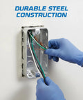 Built Like A Tank 4X2 Inch Galvanized Steel Junction Boxes 10 Pack Heavy Duty Metal Outlet Enclosures with wiring installation.