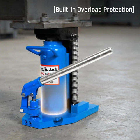 Heavy Duty Manual Hydraulic Lifting Jack 20 Ton Top Pad And 10 Ton Toe Low Profile Toe Jack, alloy steel with overload safety valve