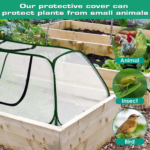 Mini Greenhouse Cover For Plants With Roll Up Zipper Door Thick PE Shield To Keep Your Veggies Cozy Indoors Or Outdoors From Cold Winds Protect Seedlings 45L X 22W X 16H Inches White 1 Pack
