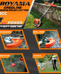 40cc Gas Powered Beast Of A Brush Cutter With 4 Cycle Engine showing trimming grass and vegetation