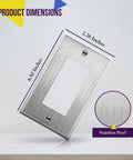 Heavy Duty Decorator Metal Wall Plate For Switch Or Receptacle 1 Gang 4.50 By 2.76 Inches, Corrosion Resistant 430 Stainless Steel