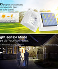Solar Powered Gutter Lights Outdoor Waterproof Dusk To Dawn 25 LED Deck Fence Wall Stair Step Yard Pathway Lighting 2 Pack