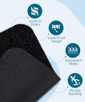 Disposable Urinal Mats for Mens Restroom Use, Large 17.25 By 20.5 Inch Floor Pads, Odor Control features infographic
