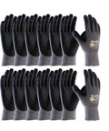 MaxiFlex Ultimate Nitrile Micro Foam Grip Work Gloves Nylon Shell Breathable Coating For Light Oils Boss Level Dexterity And Comfort Low Lint Black And Gray Small 12 Pair Pack