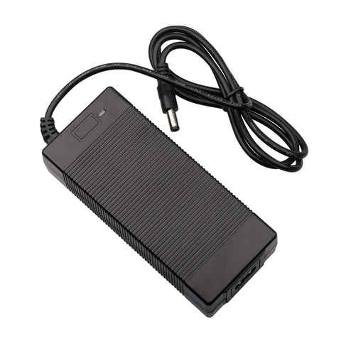 Versatile 36V Lithium Battery Fast Charger With 42V 2A Output For Most 36V 10S Scooters And E Bikes 100 to 240V AC Input 5.5mm DC Round Plug 1 Prong Overload Short Circuit And Overvoltage Protection Slim Compact Design