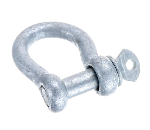 Galvanized Steel Anchor Shackles 3/8 Inch Pair With Screw Pin Design For Easy Hookup To Lead Chain And Anchor Line Heavy Duty