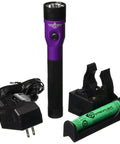 Purple Flashlight Dope Value-Priced LED Light with charger, battery, and mount. Rugged, reliable build for everyday carry and wide beam.