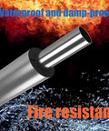 Self-Sealing Pipe Insulation Foam Tube for Outdoor Water Lines with Antifreeze Aluminum Foil Heat Shield in sleek silver.