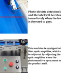 Photo-electric detection system and fiber optic amplifier of Fast Track Automatic Desktop Conveyor Round Bottle Labeler.