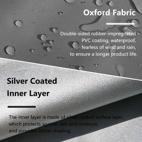 Close-up of waterproof Oxford fabric with silver coated inner layer for Replacement Navy Blue Swing Canopy for 2/3 Seater Outdoor Patio Swing Chair