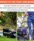 Side-by-side view of two different walk-behind lawn mowers showing the Four Pack Lawn Mower Handle Knobs And Bolts Kit For Universal Fit