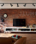 Vintage Industrial Track Light Head For Home And Retail, 5W GU10 LED, 3000K Warm White, H Type Track Lighting in room setup