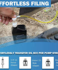 Lower Unit Gear Oil Pump For Marine Outboard Motors, Transmission Fluid Pump For Standard Quart Bottles in use