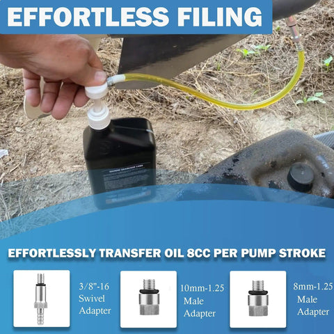 Lower Unit Gear Oil Pump For Marine Outboard Motors, Transmission Fluid Pump For Standard Quart Bottles in use