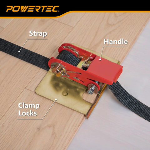 Wood Flooring Strap Clamp For Quick No Mess Installation Of Laminate Tongue And Groove And Hardwood Floors With 13ft strap