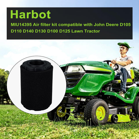 Air Filter MIU14395 For John Deere D100 D105 D125 D130 D140 D110 E100 E120 E130 E140 LA135 LA145 Z235 Z255 X330 shown on mower