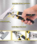 Heavy Duty Hand Seamer Pliers For Plate Metals And Conduits Multifunctional Metal Bending Tool With Vanadium Steel Construction And Non Slip Rubber Handles