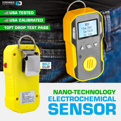 CO Detector With Built In Pump For Easy Air Sampling No Joke 0 To 1000 PPM Range USA NIST Calibrated USB Rechargeable