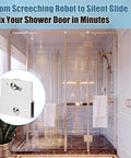 Two Pack Frameless Shower Door Rollers M6054 Top Bracket Roller Assembly With Three Quarter Inch Wheels And Ball Bearings For Sliding Glass Doors Chrome Aluminum Construction Durable Replacement Kit For Smooth Operation